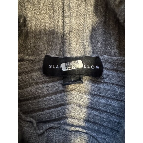 Slate & Willow Grey Ribbed Knit Dolman Sleeve Sweater Turtleneck Size L Knit Top - Picture 4 of 7